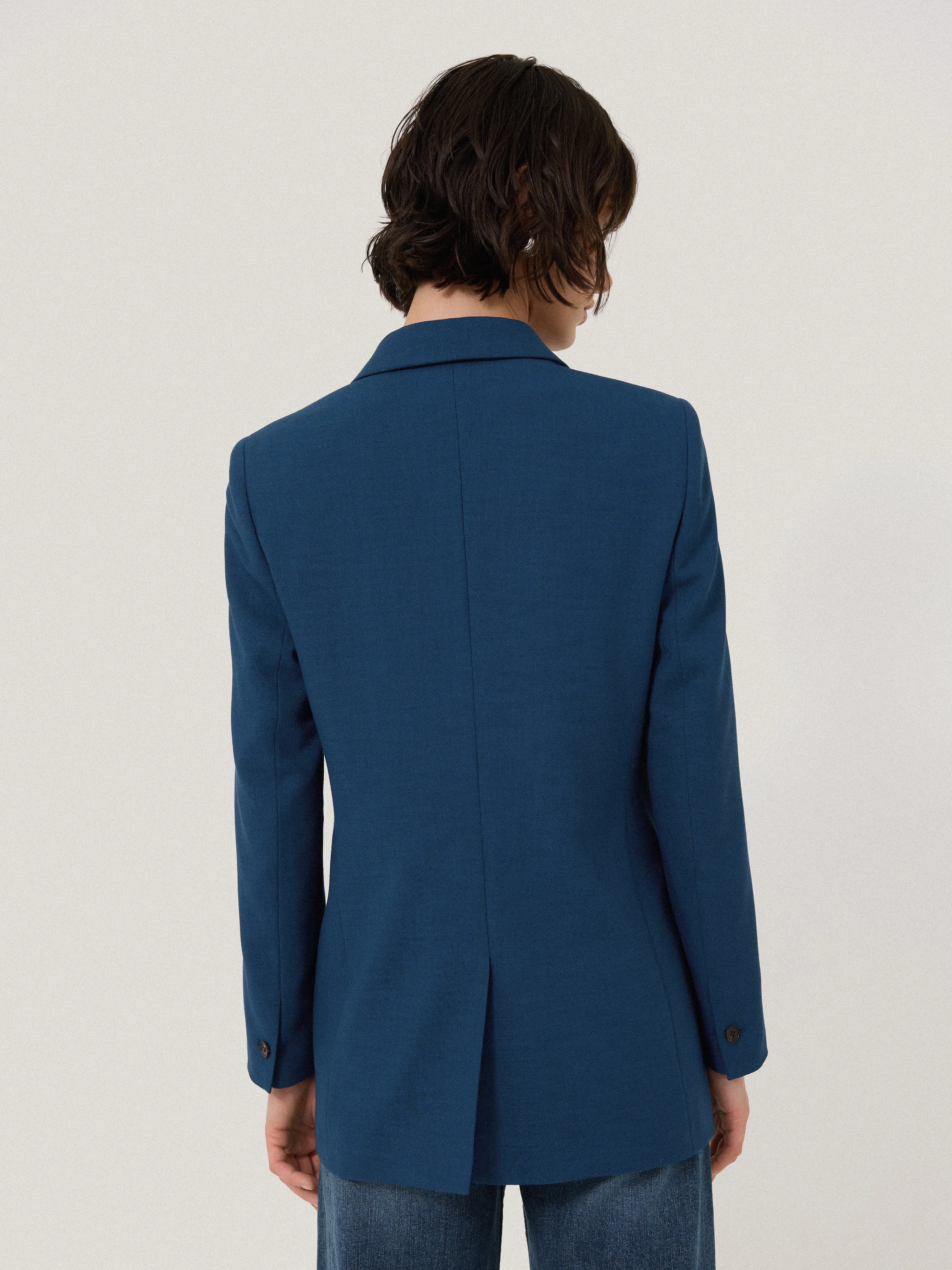 Knox Crosshatch Blazer | Blue