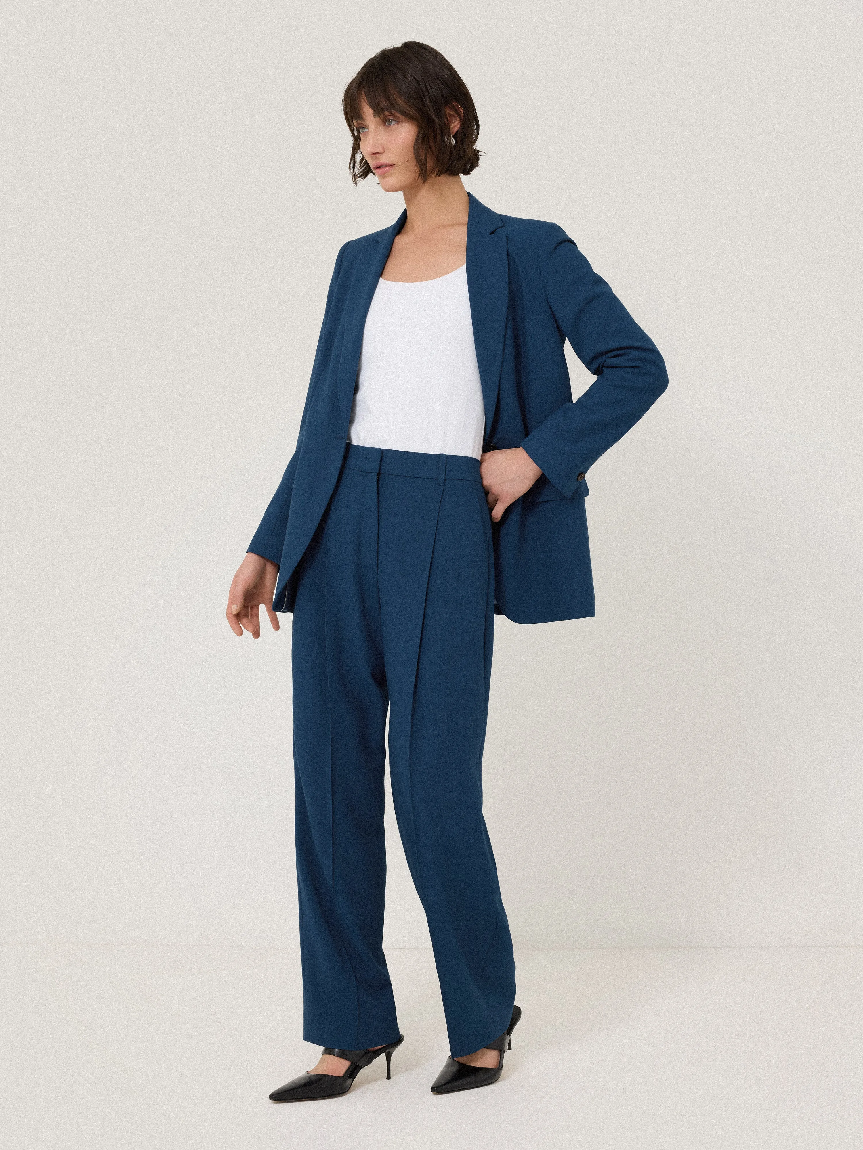 Knox Crosshatch Blazer | Blue