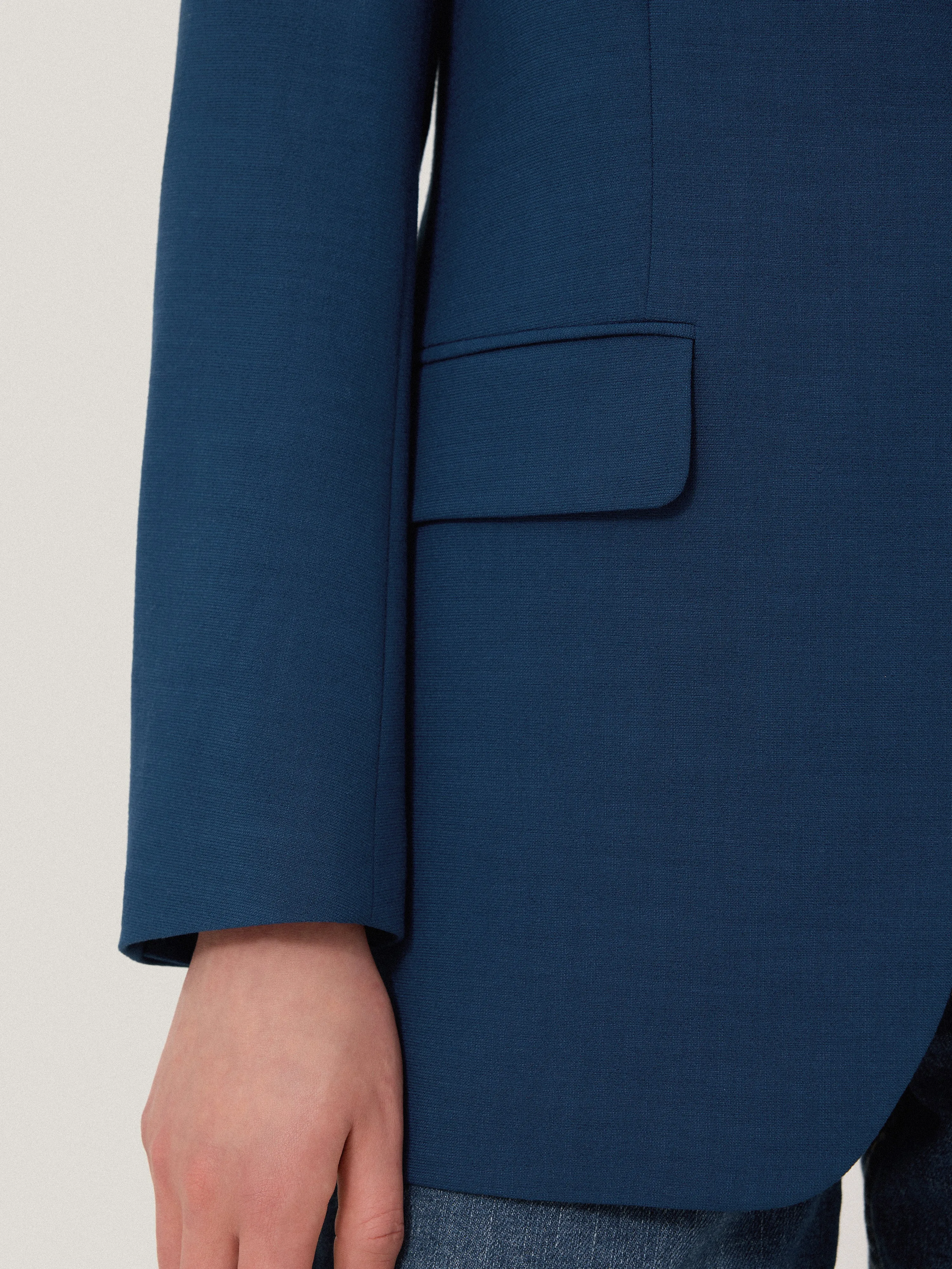 Knox Crosshatch Blazer | Blue