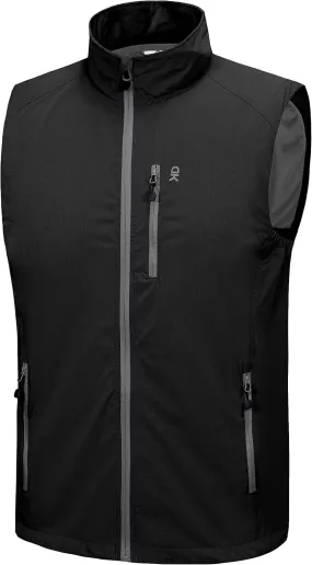 Little Donkey Andy Men's Quick Dry Vest Sleeveless Summer Stretchy Windproof Jacket for Golfing Cycling Running