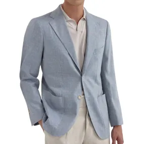Men's Casual Lapel Two-button Cotton and Linen Blazer 84068861F