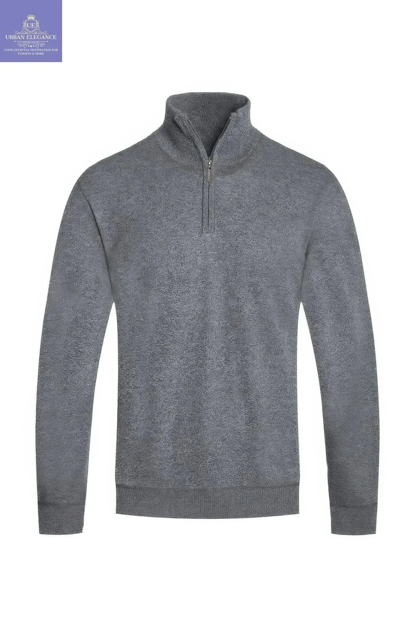 Men's Stylish Knit Quarter Zip Pullover Sweater