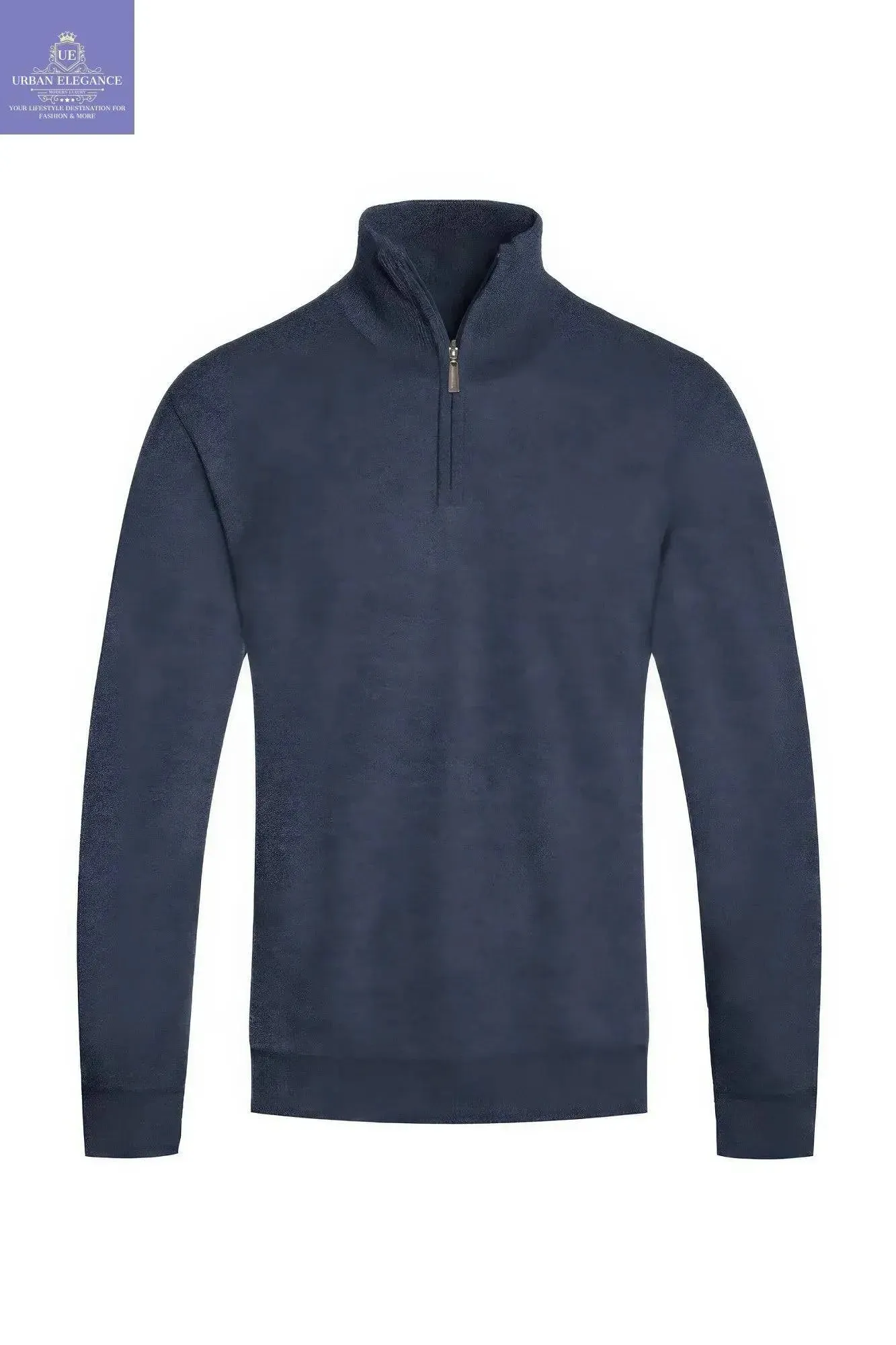 Men's Stylish Knit Quarter Zip Pullover Sweater