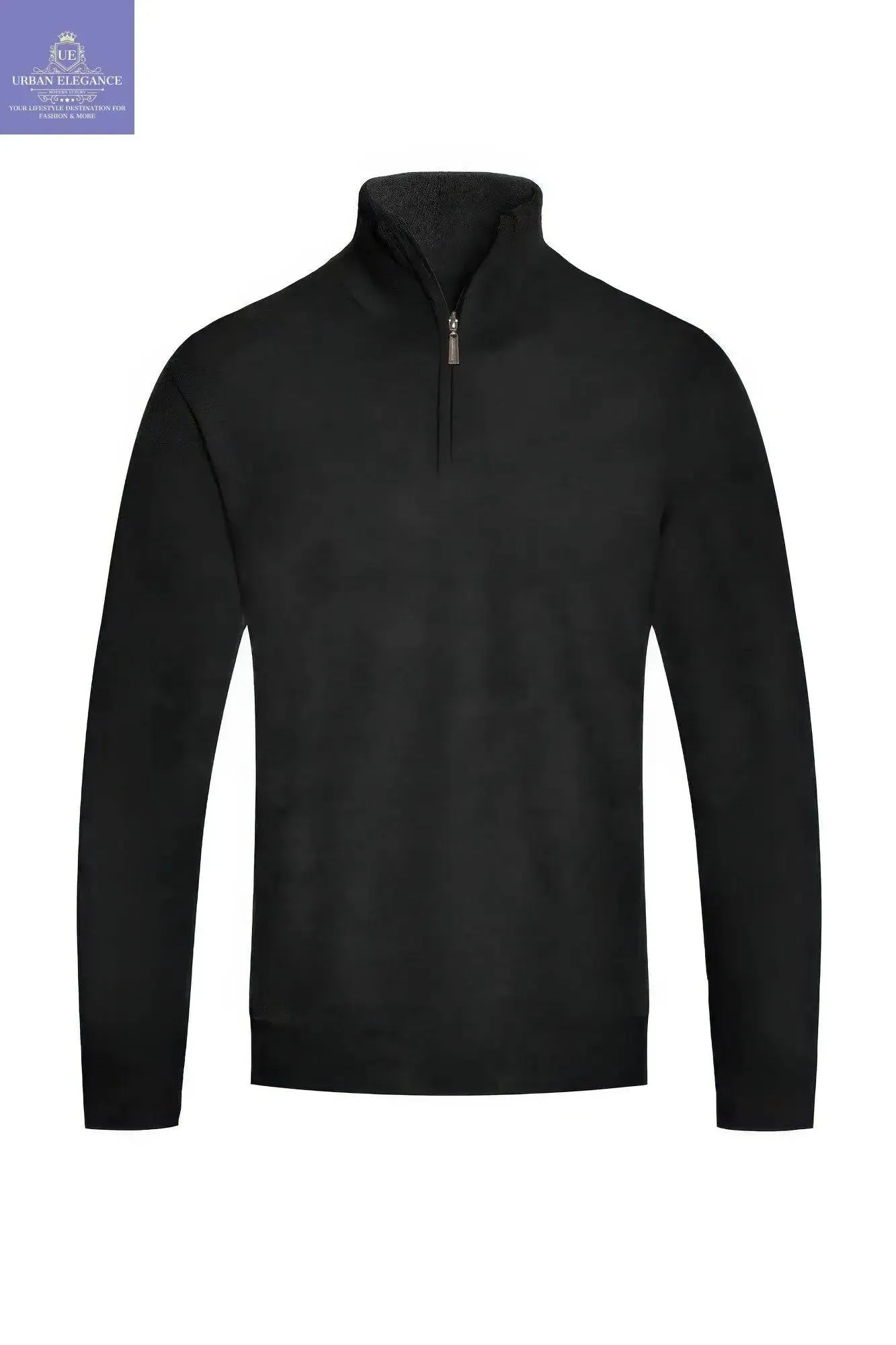 Men's Stylish Knit Quarter Zip Pullover Sweater