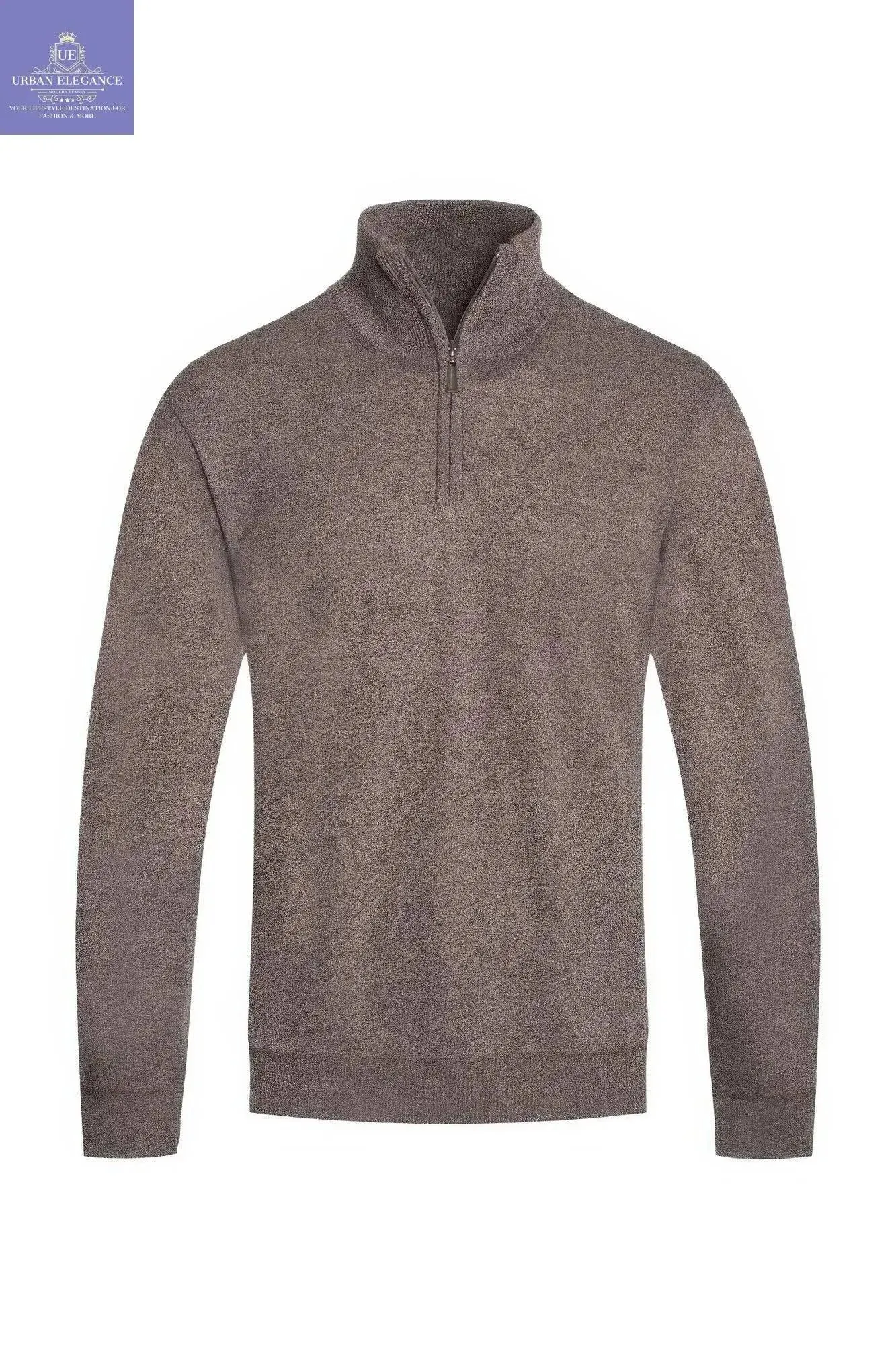 Men's Stylish Knit Quarter Zip Pullover Sweater