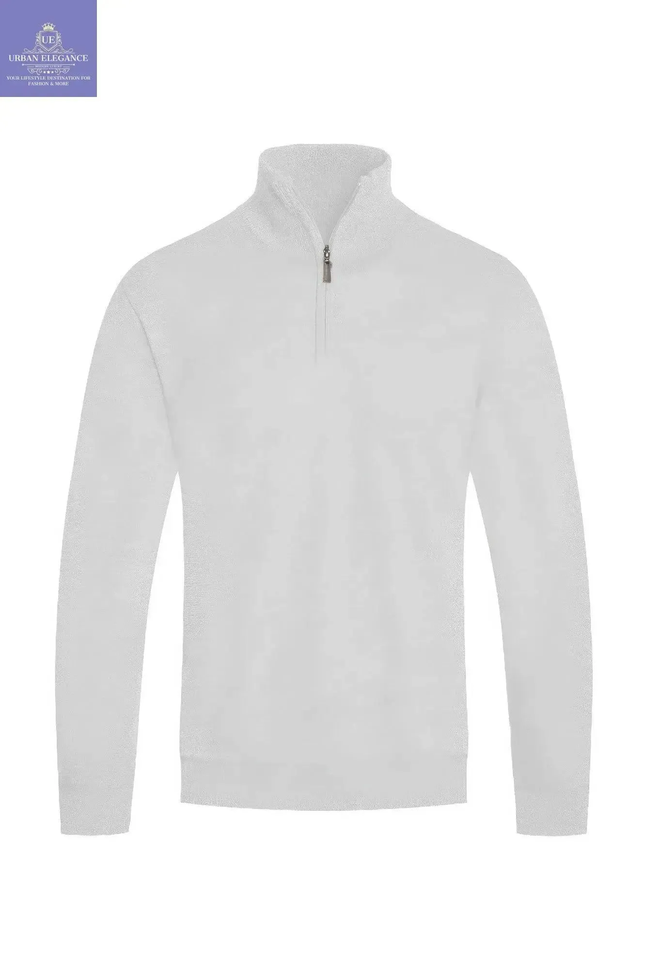 Men's Stylish Knit Quarter Zip Pullover Sweater