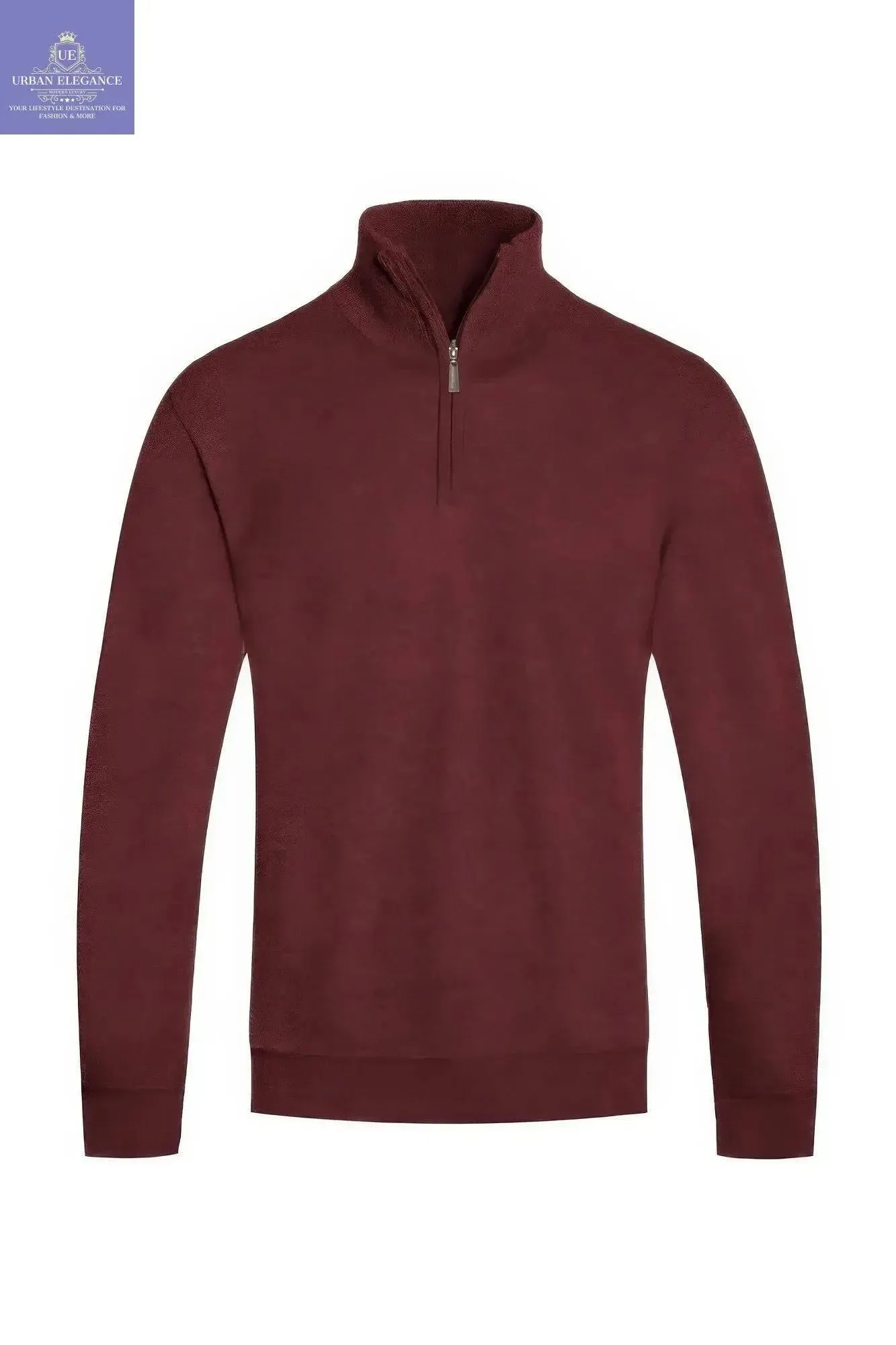 Men's Stylish Knit Quarter Zip Pullover Sweater
