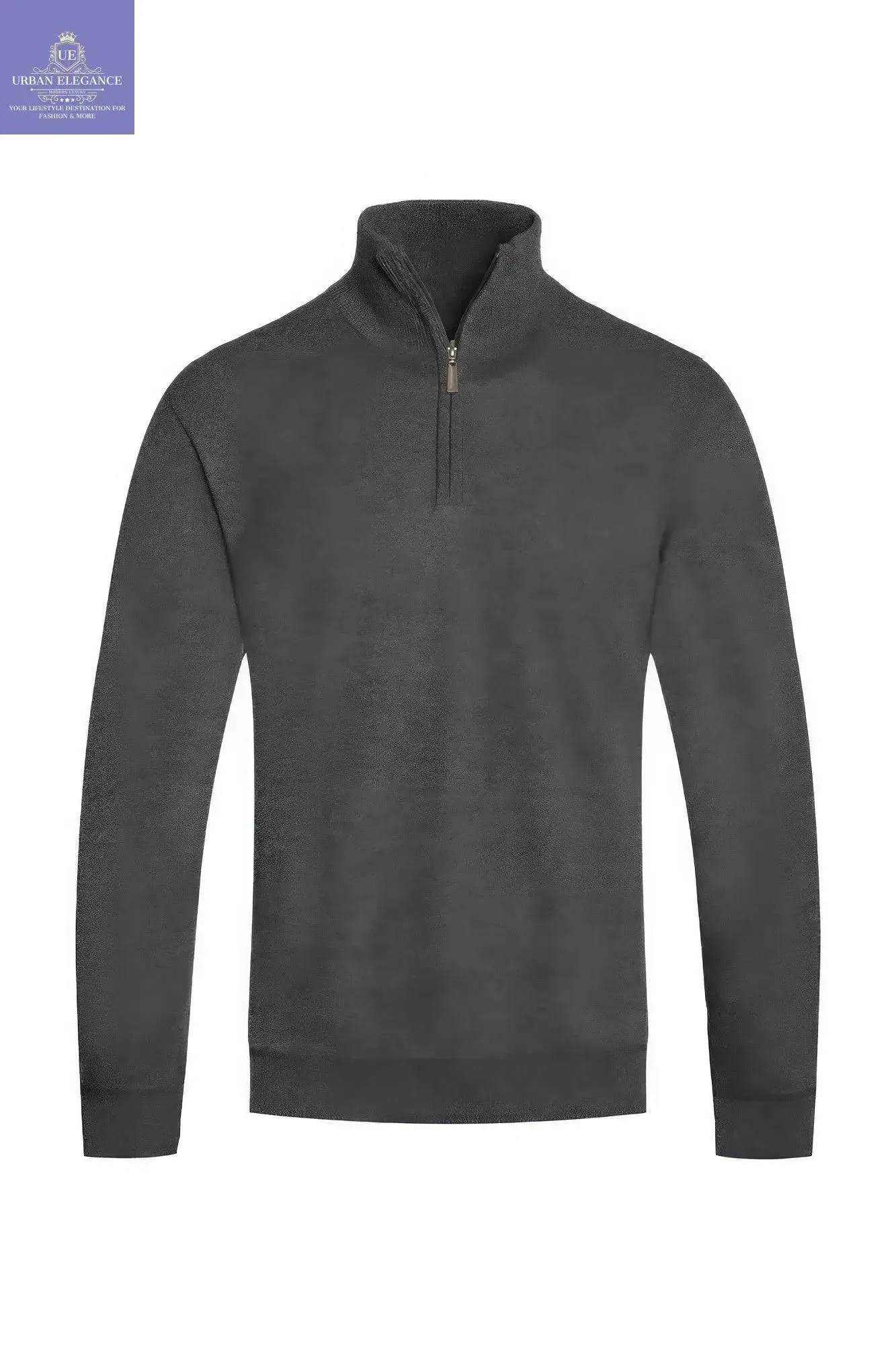 Men's Stylish Knit Quarter Zip Pullover Sweater