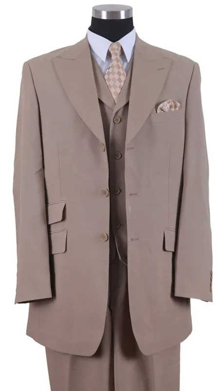 Milano Moda 905V-TAN Mens Suit