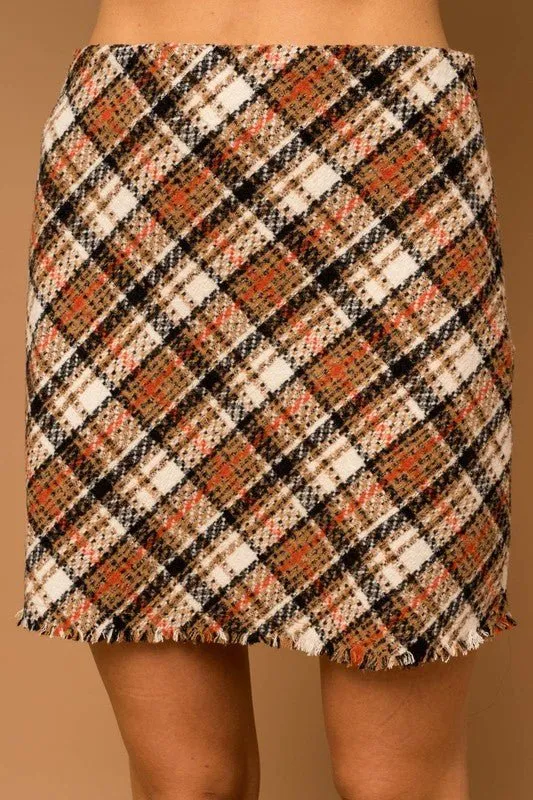Modern Checkmate Mini Plaid Skirt