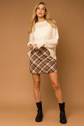 Modern Checkmate Mini Plaid Skirt