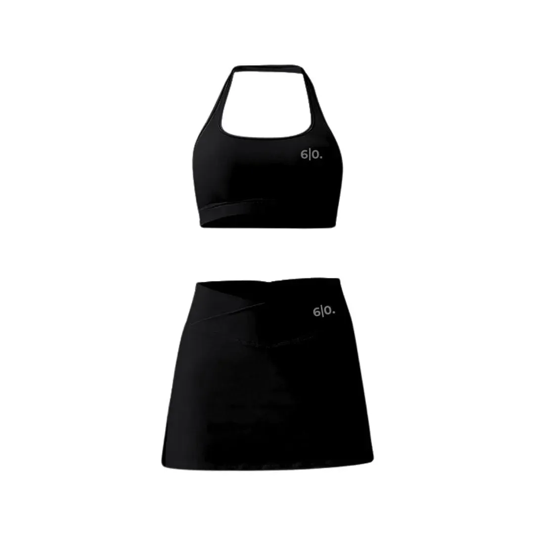 Modern design blue skirt and bra set