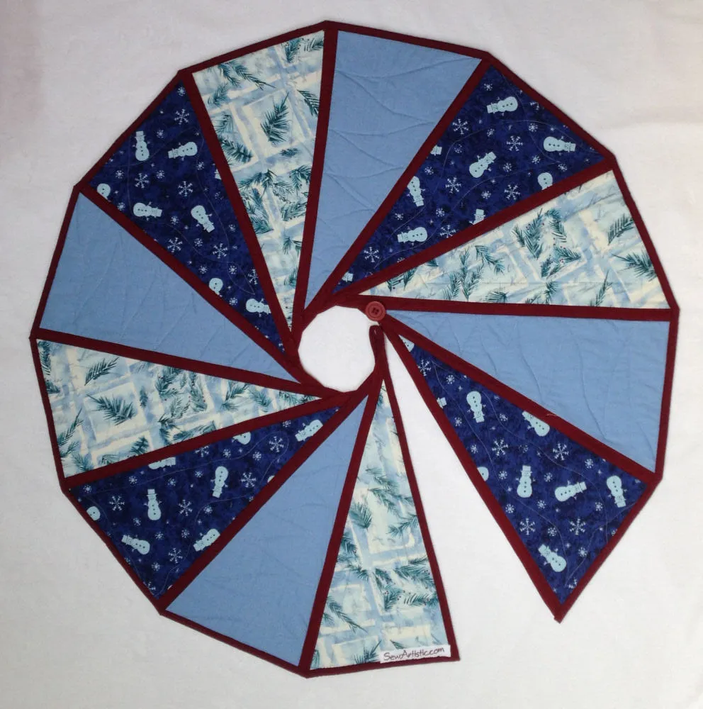 Modern Two Sided Tree Skirt Quilt Pattern