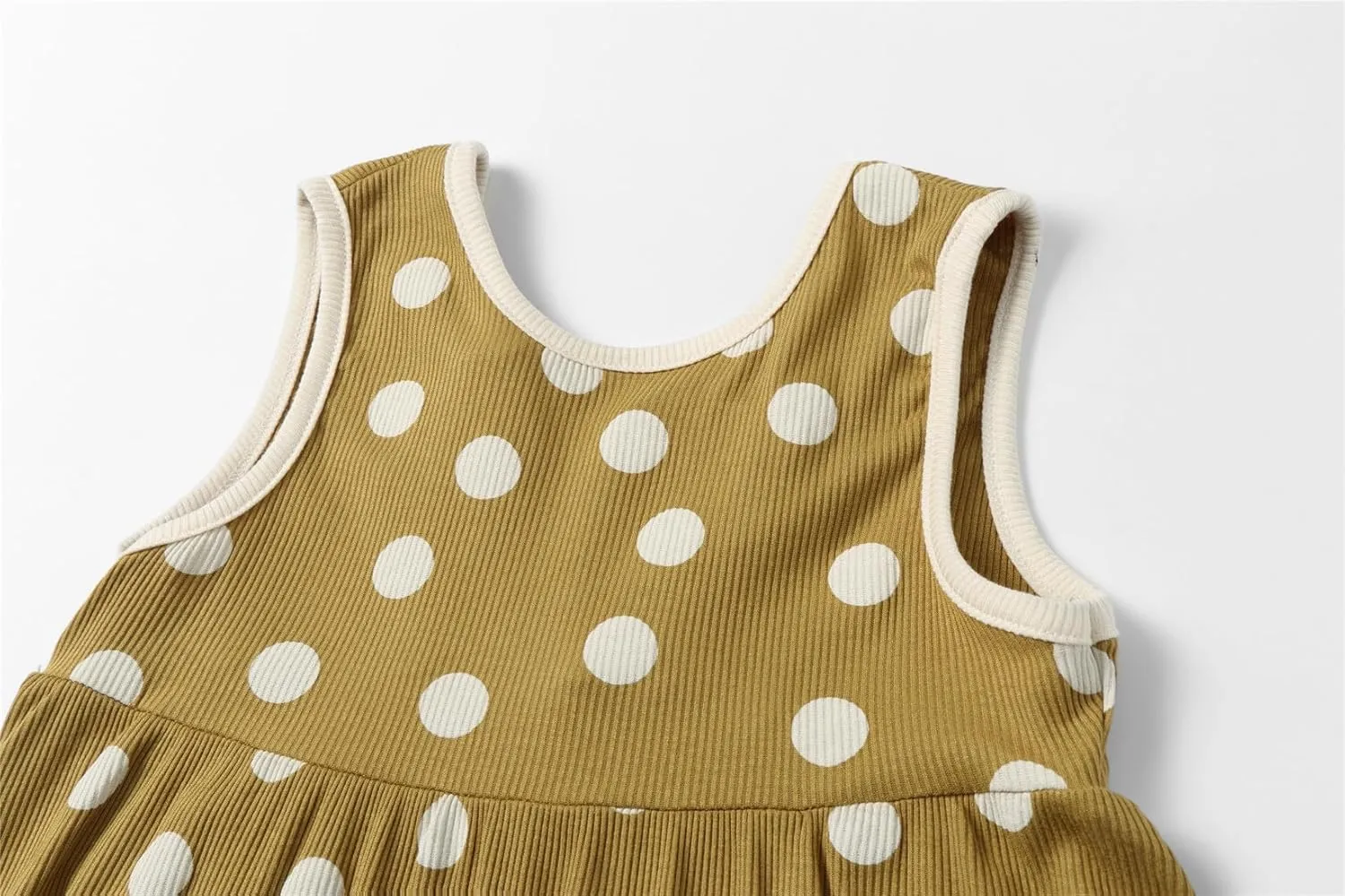 Mud Kingdom Ruffle Girls Peter Pan Collar Dress Summer Casual Sleeveless Sundress Casual Short Dress
