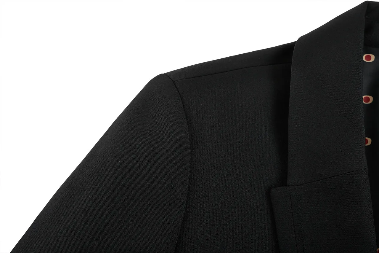 Multiway Stretch Reverse Collar Suit Blazer