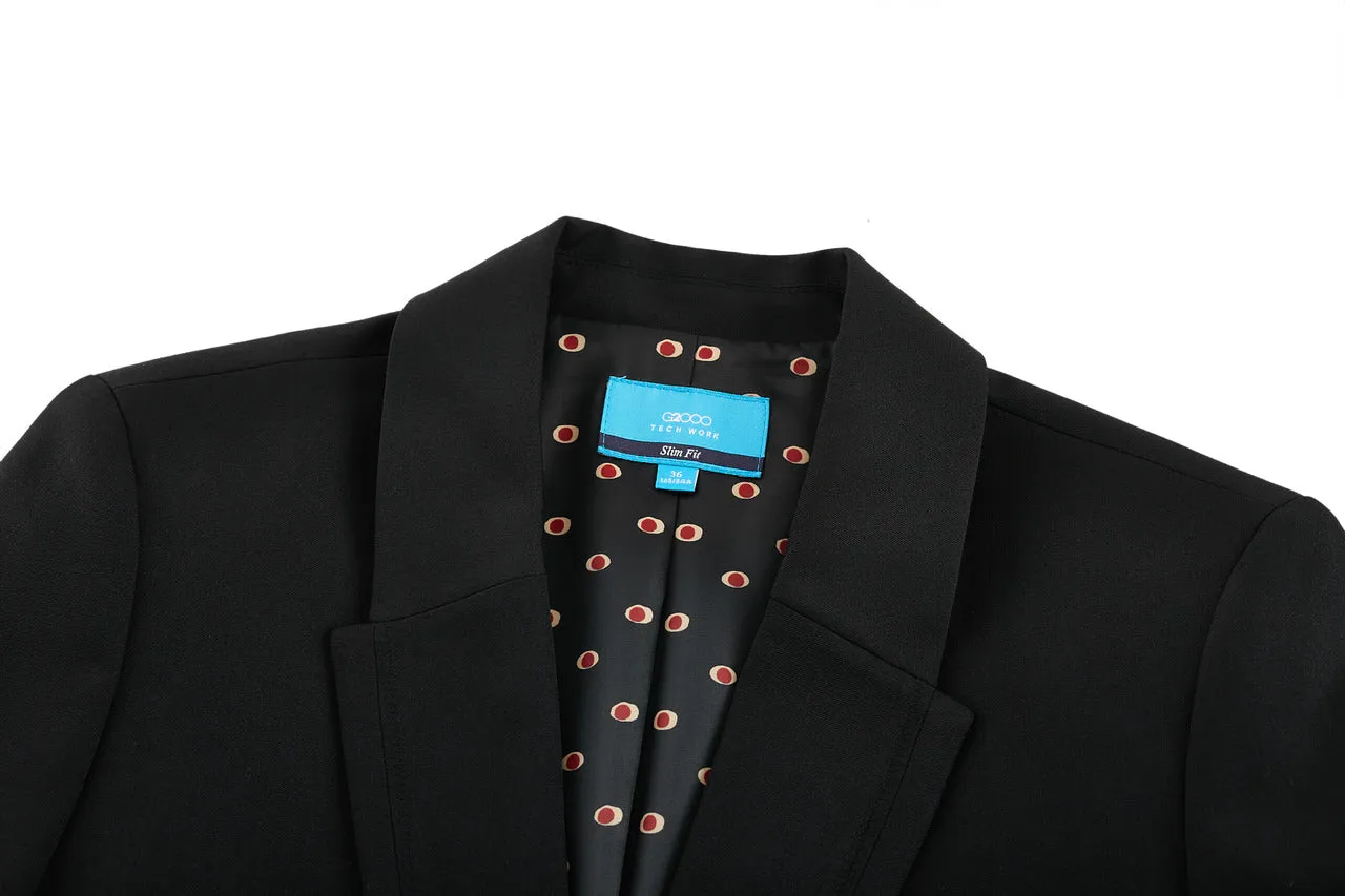 Multiway Stretch Reverse Collar Suit Blazer