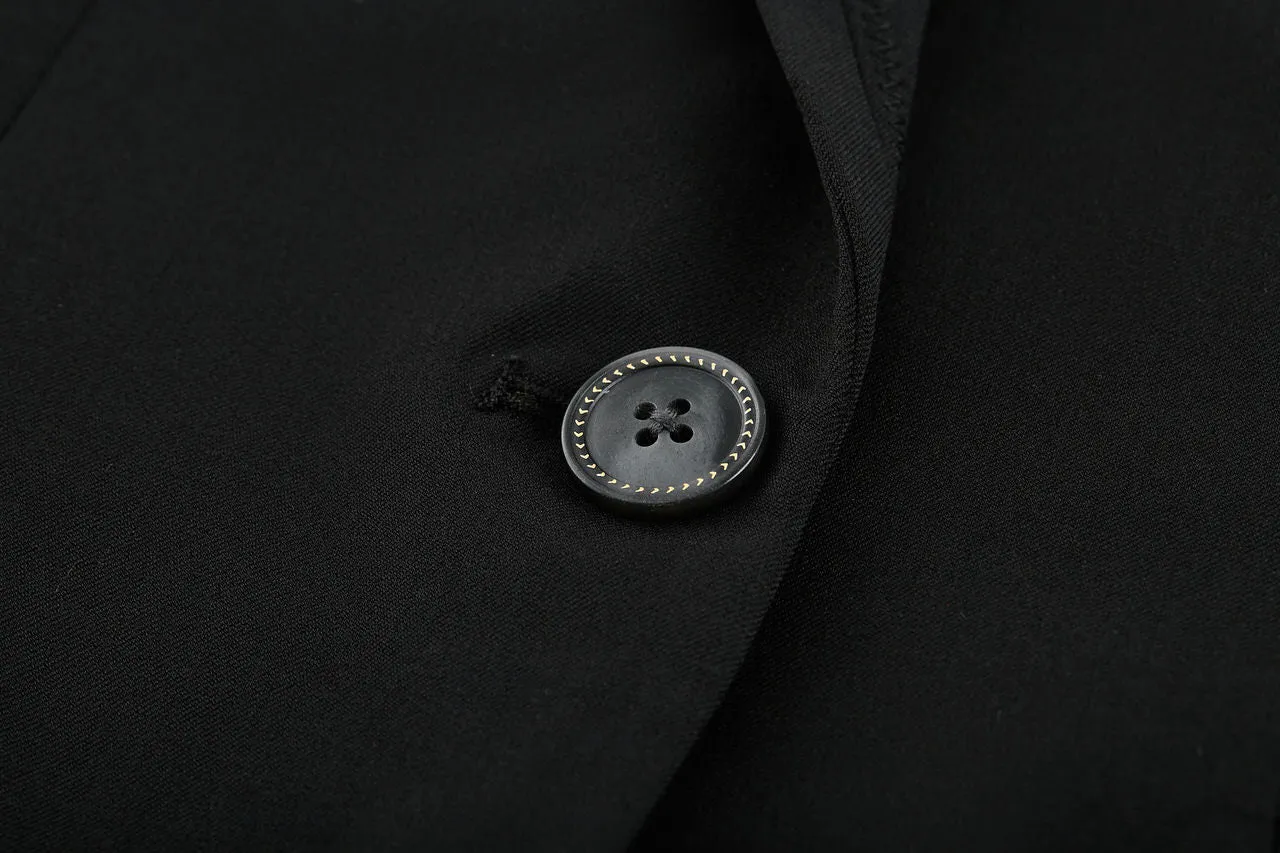 Multiway Stretch Reverse Collar Suit Blazer