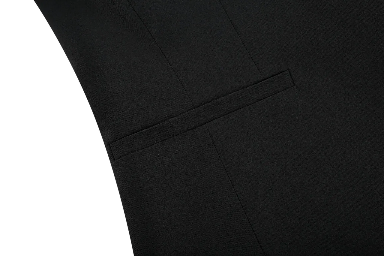 Multiway Stretch Reverse Collar Suit Blazer