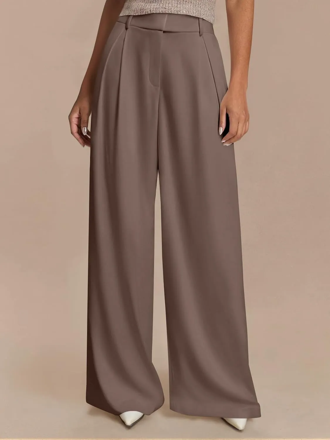 NIMIN High Waisted Dressy Pants for Women Straight Leg Business Casual Work Trousers Office Slacks with Pockets