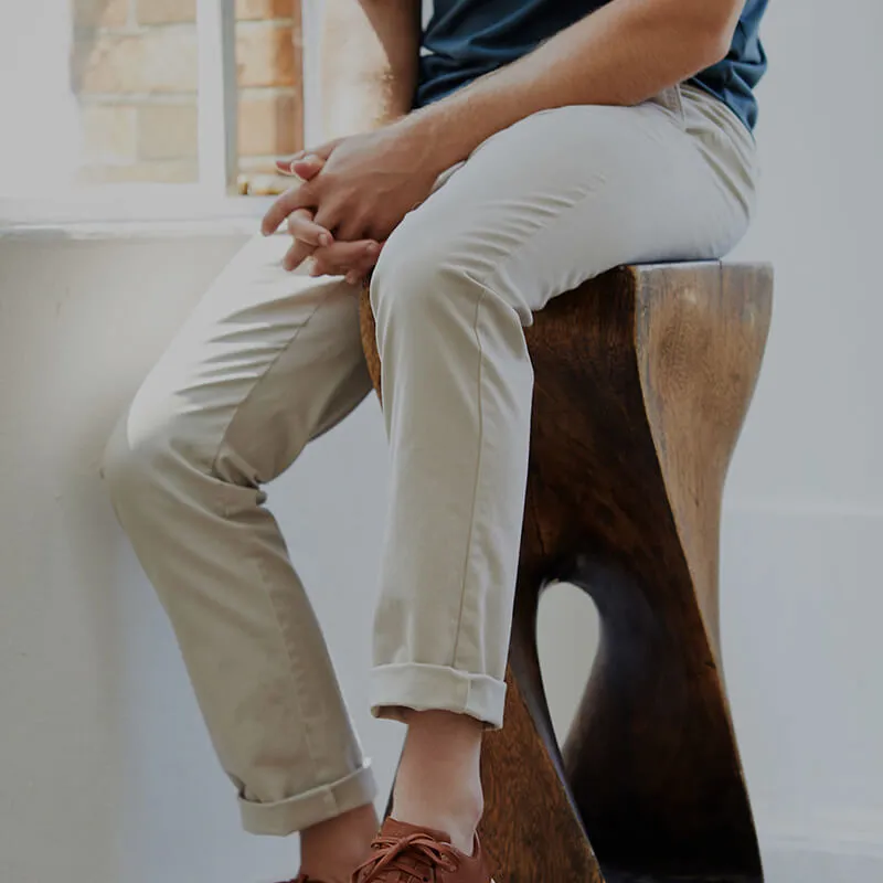 Perk Chinos in Light Khaki