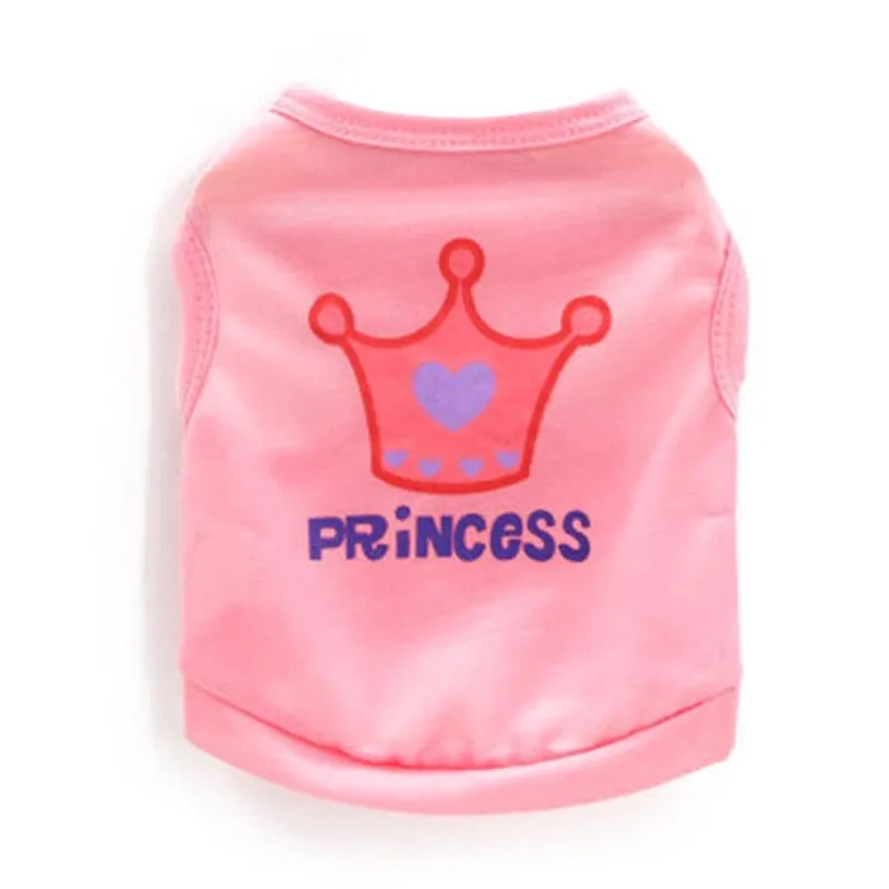 Princess Crown Summer Cotton Breathable Puppy Shirt