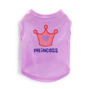 Princess Crown Summer Cotton Breathable Puppy Shirt