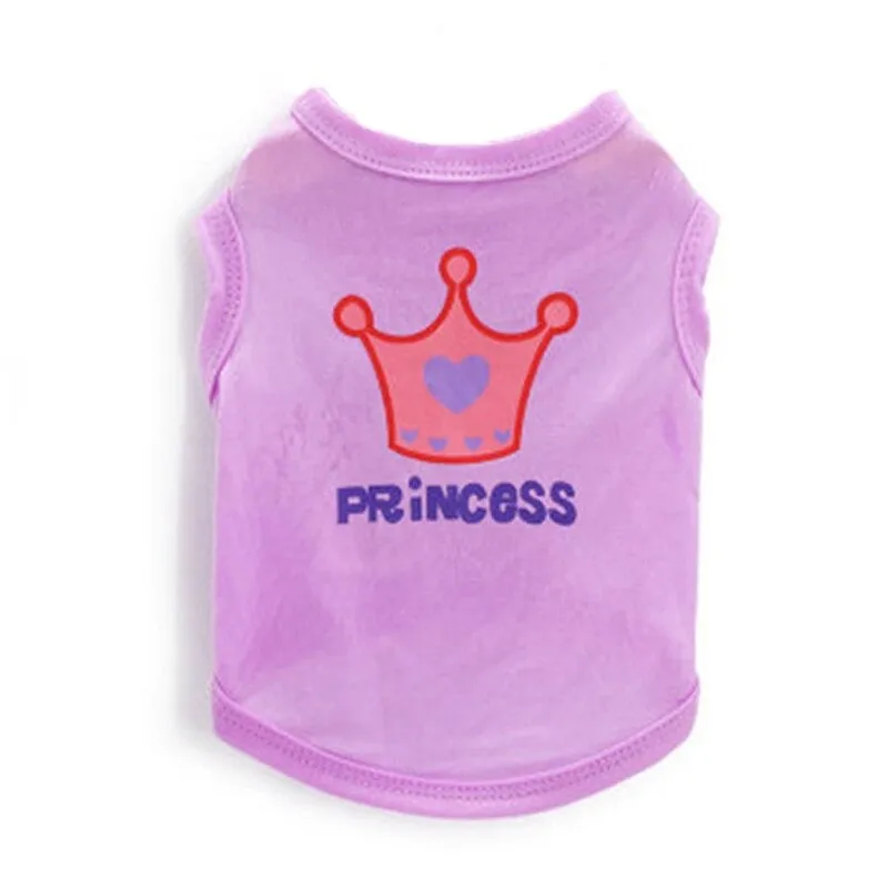 Princess Crown Summer Cotton Breathable Puppy Shirt