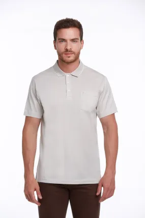 Regular Fit Bone 100% Cotton Polo T-Shirt