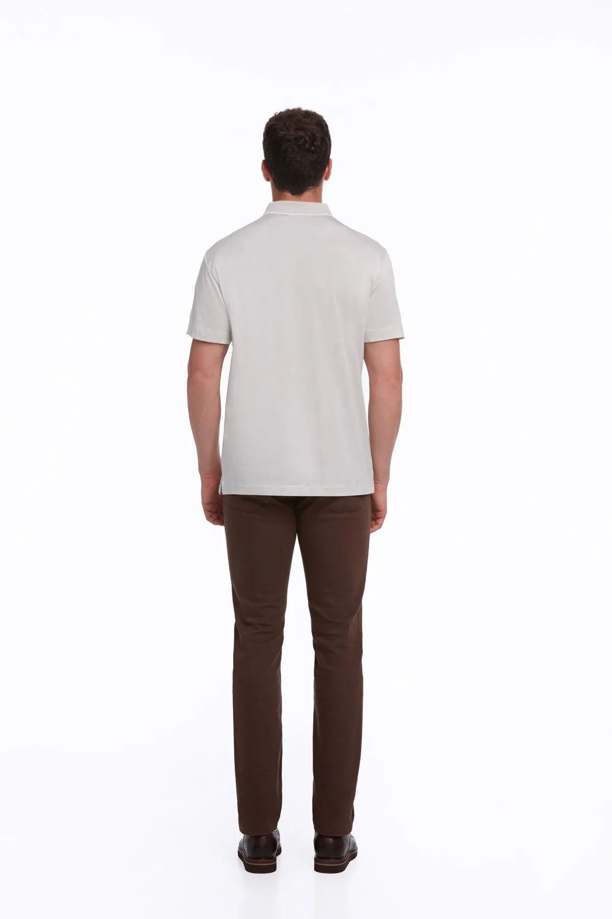 Regular Fit Bone 100% Cotton Polo T-Shirt