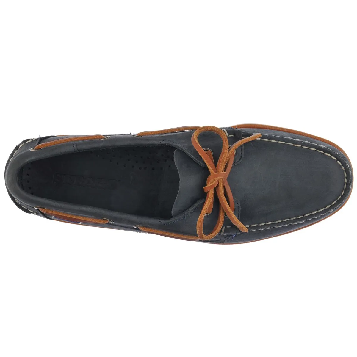 SEBAGO Leather DOCKSIDES PORTLAND NAVY TAN