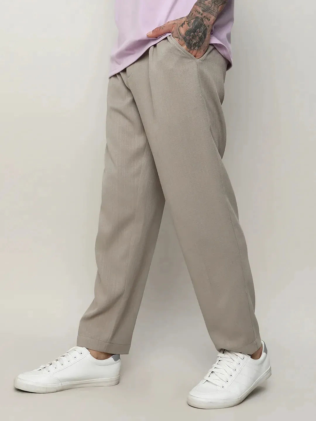 Solid Tailored Trousers
