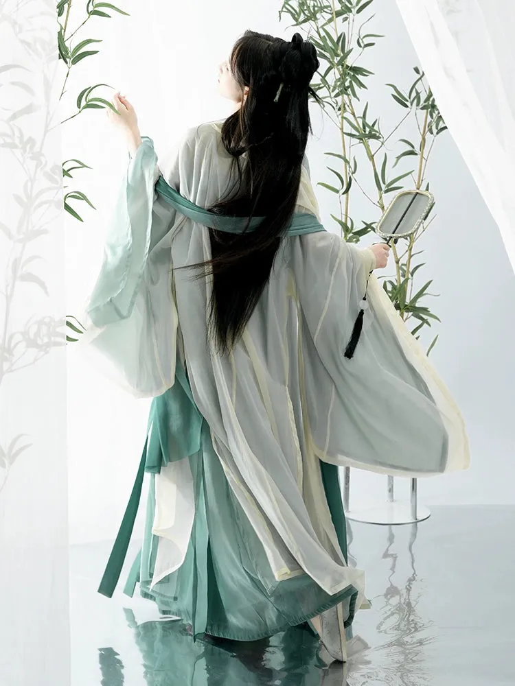 Song Dynasty | Hanfu Women's Green Daily Long Gown Wrap Skirt