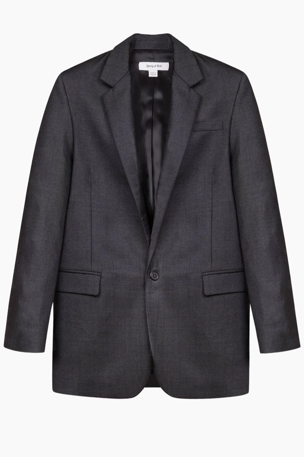 Sporty & Rich Friars Tailored Blazer - Grey Check