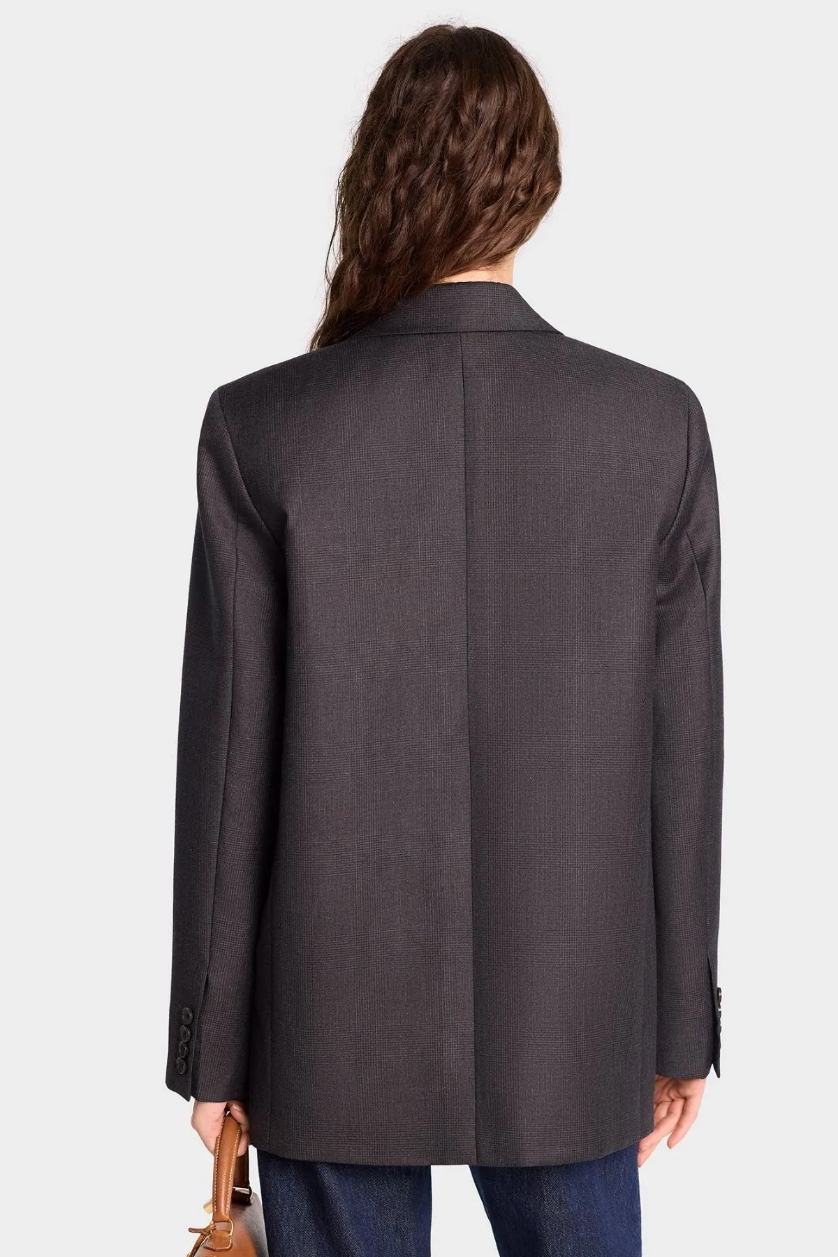 Sporty & Rich Friars Tailored Blazer - Grey Check