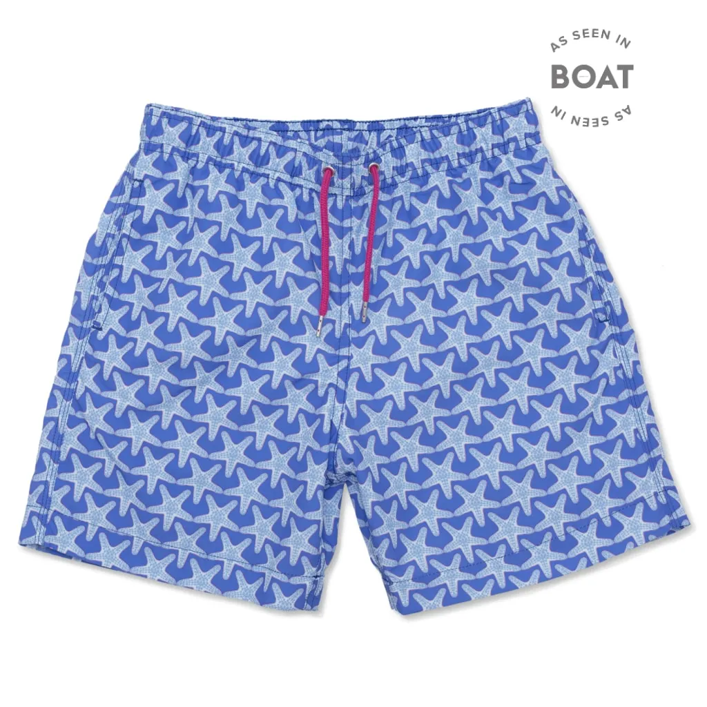 Starfish Swim Shorts - Bright Blue/Pale Blue