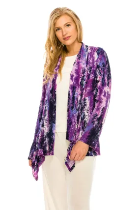 Stretchy Print Mid Cut Jacket Long Sleeve Print Plus, 4028BN-LXP1-W170