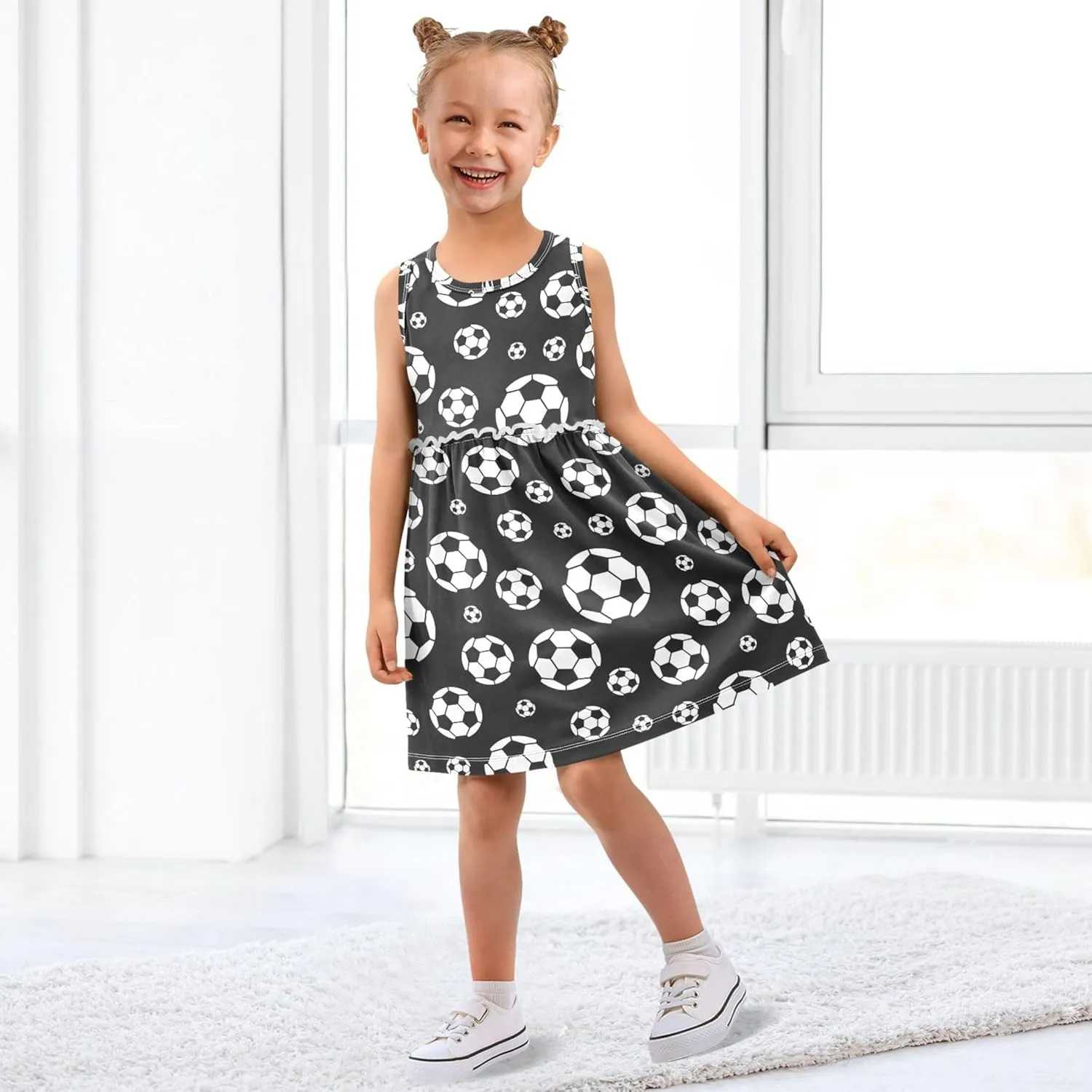 Summer Girl Dress Casual Dress Sleeveless Toddler Outfits Clothes
