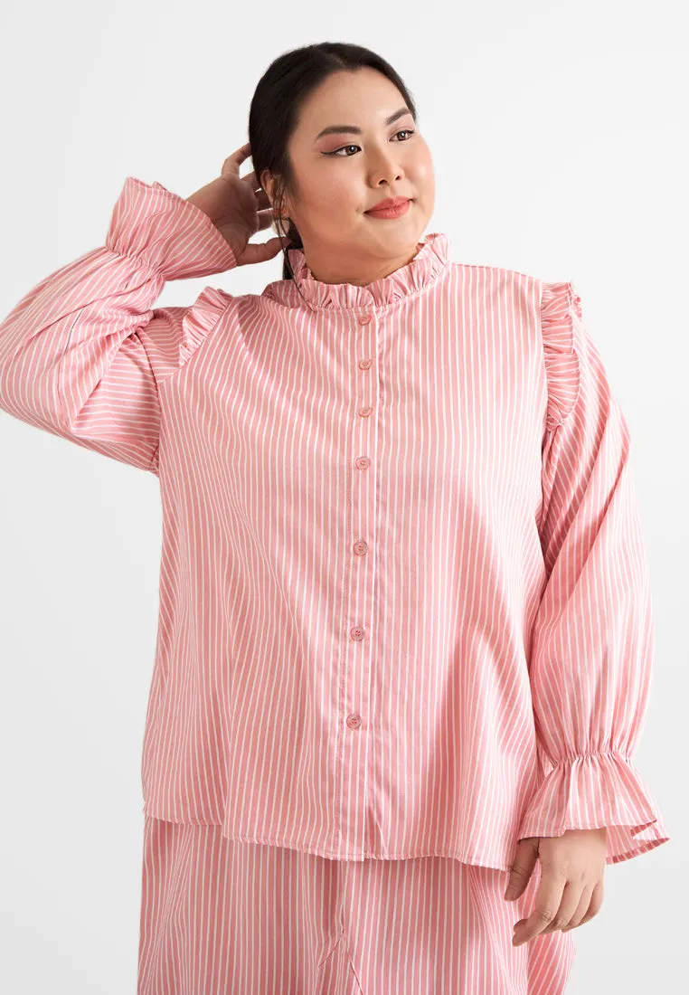 Suri Modern Striped Kurung Set
