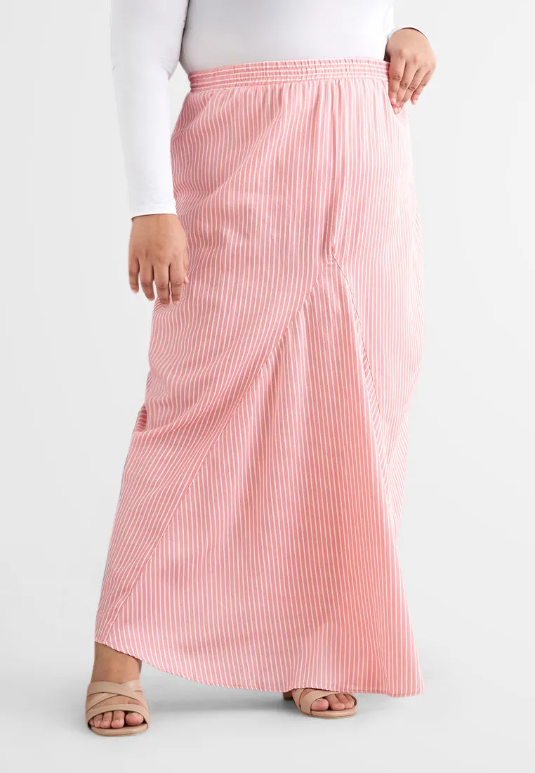 Suri Modern Striped Kurung Set