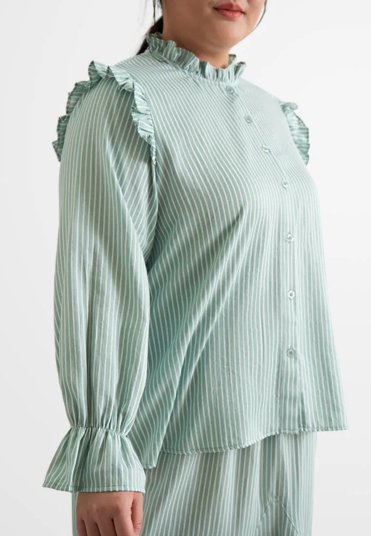 Suri Modern Striped Kurung Set