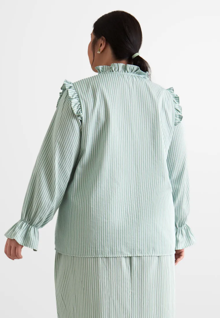 Suri Modern Striped Kurung Set