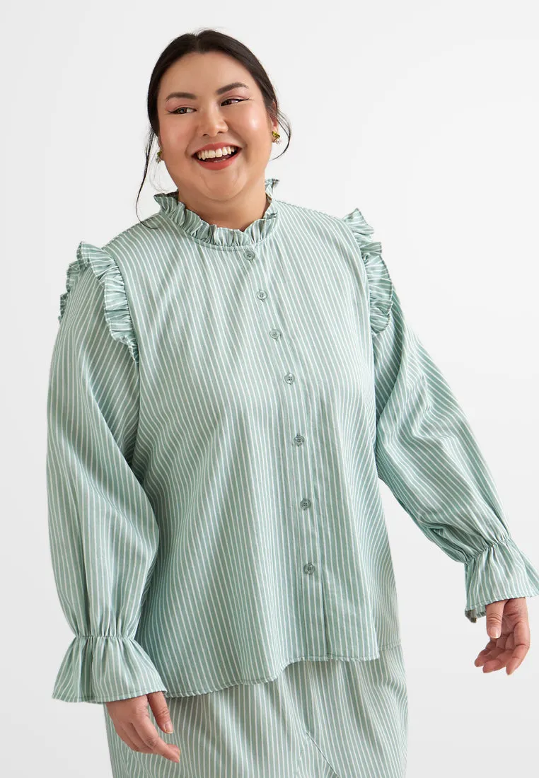 Suri Modern Striped Kurung Set