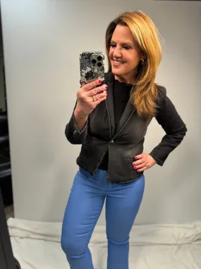 The Ace Black Denim Stretchy Jacket