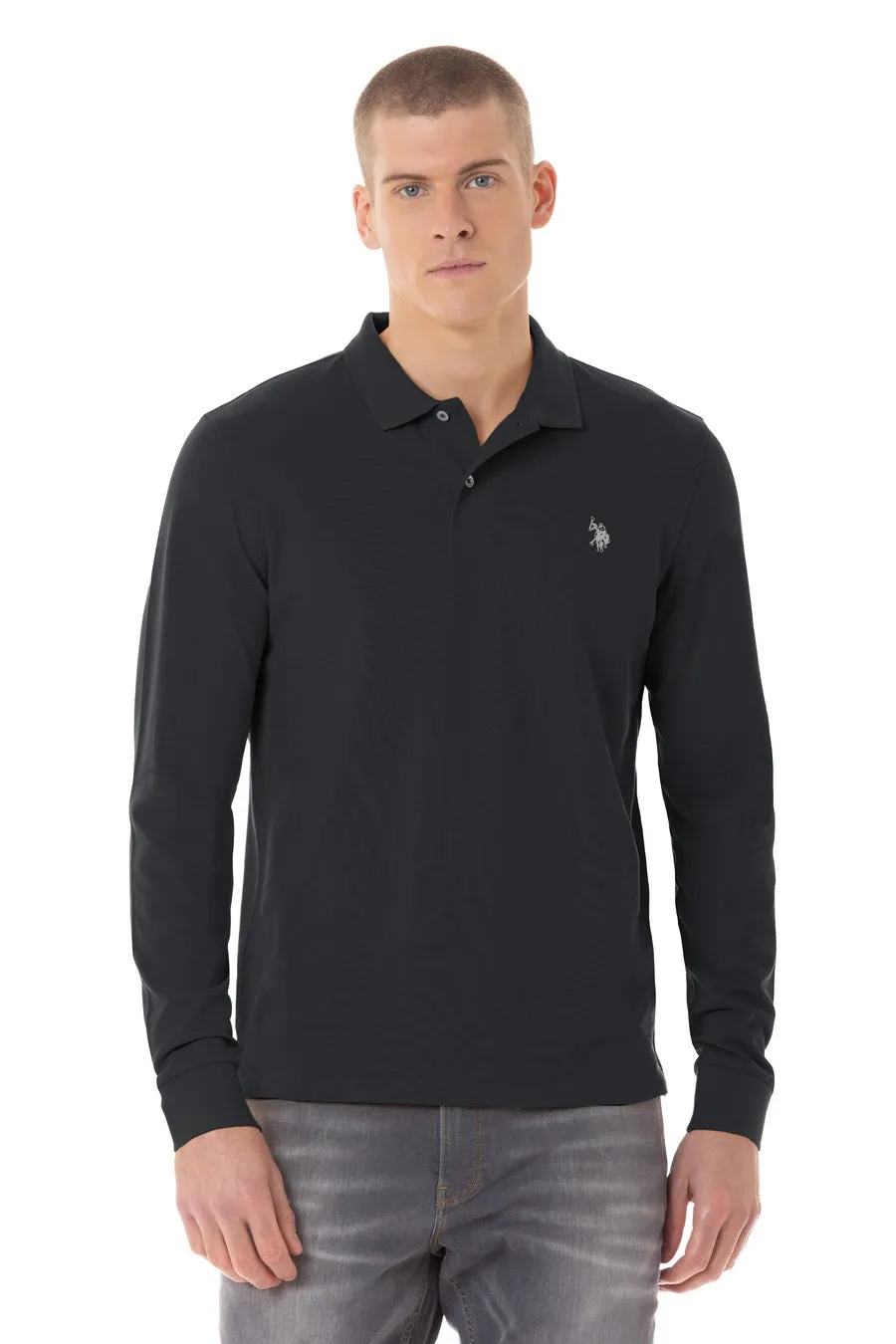 US POLO CASUAL MENS POLO LONG SLEEVE T-SHIRT