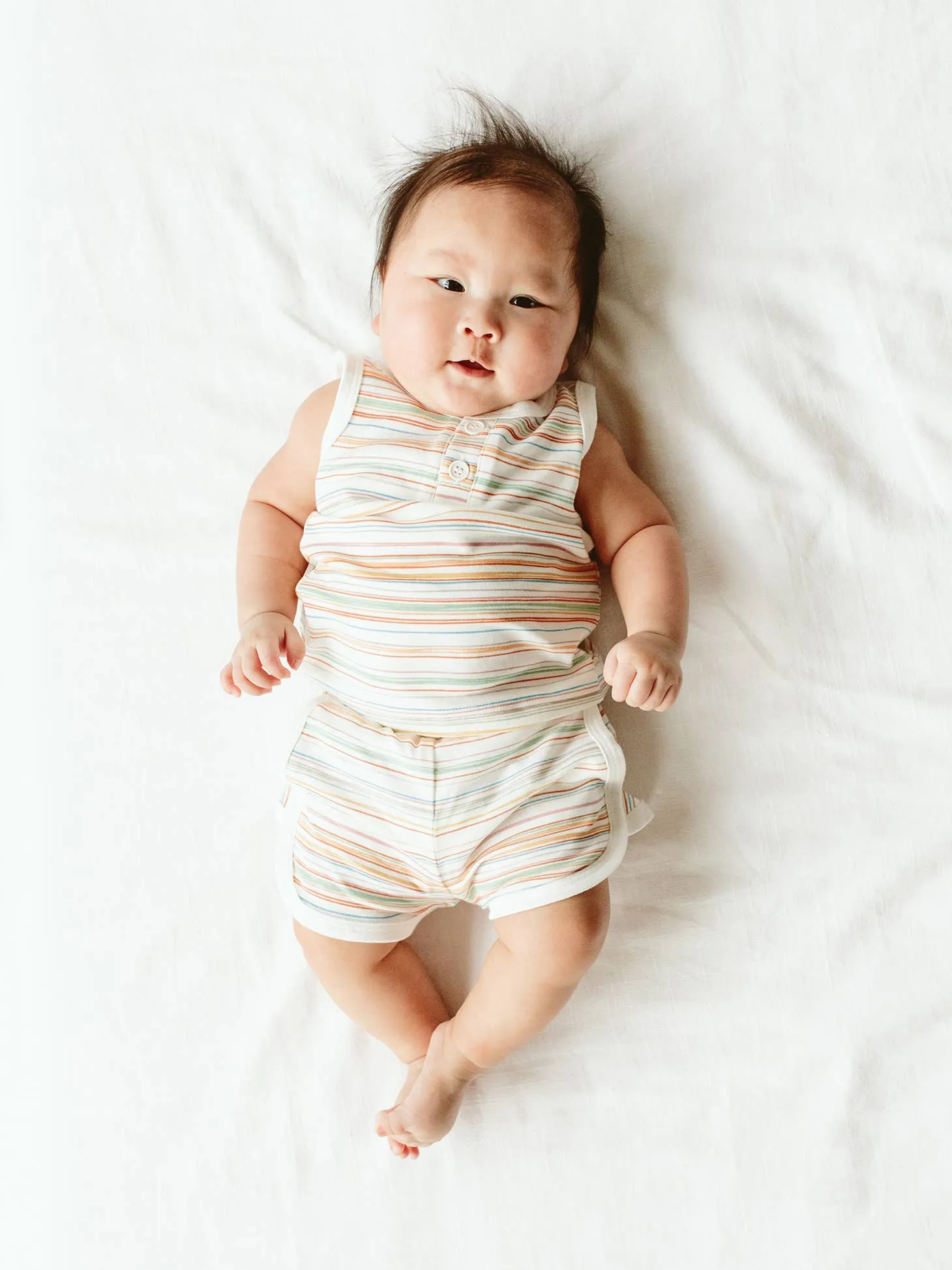 Viscose Bamboo Organic Cotton Tank Top - Boardwalk Stripe