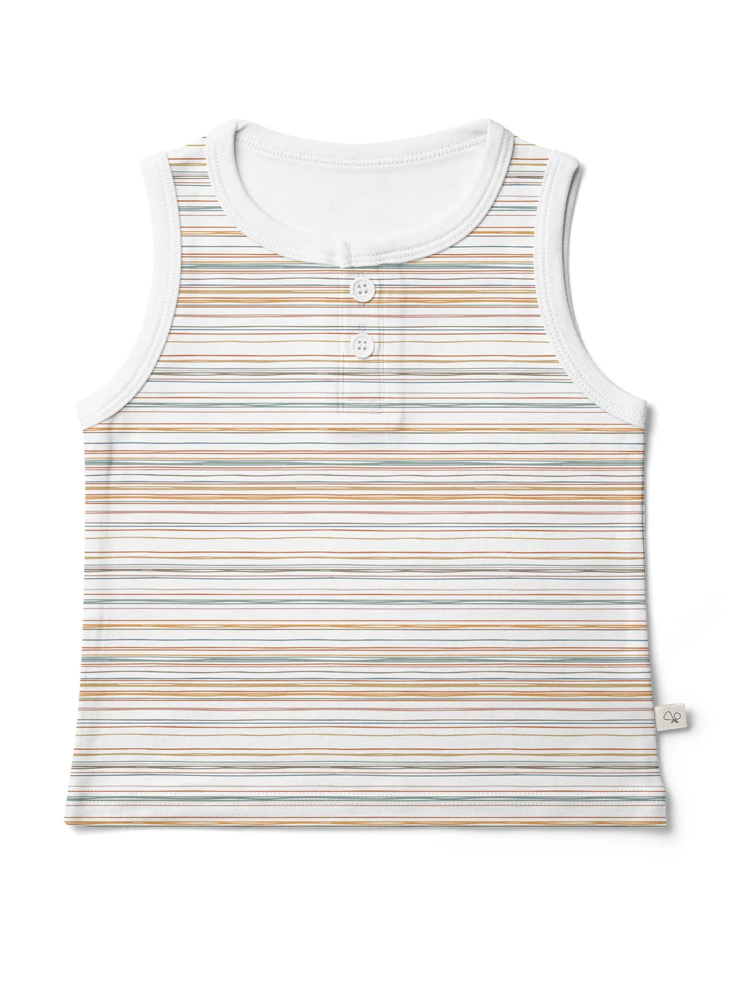 Viscose Bamboo Organic Cotton Tank Top - Boardwalk Stripe