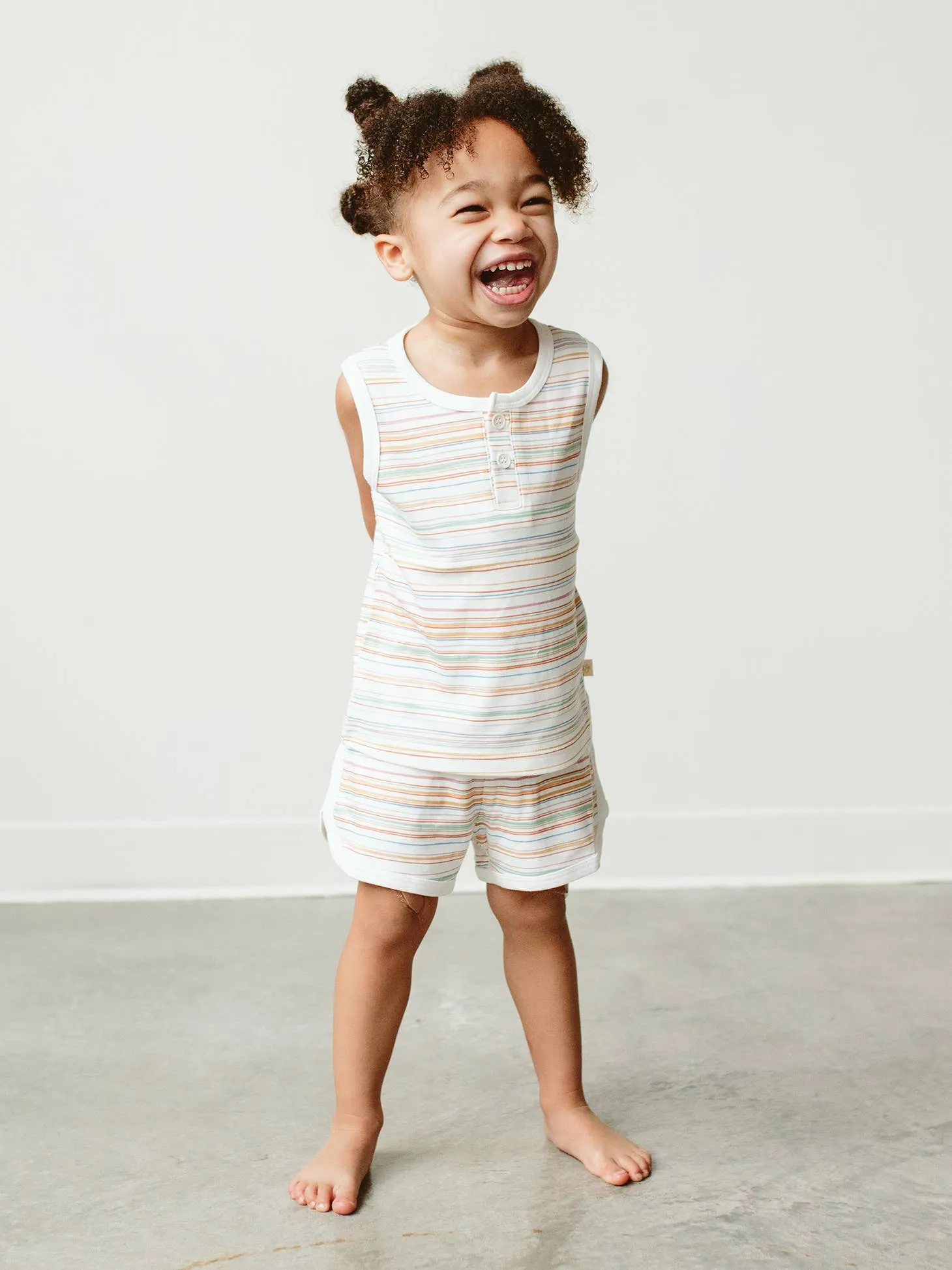 Viscose Bamboo Organic Cotton Tank Top - Boardwalk Stripe