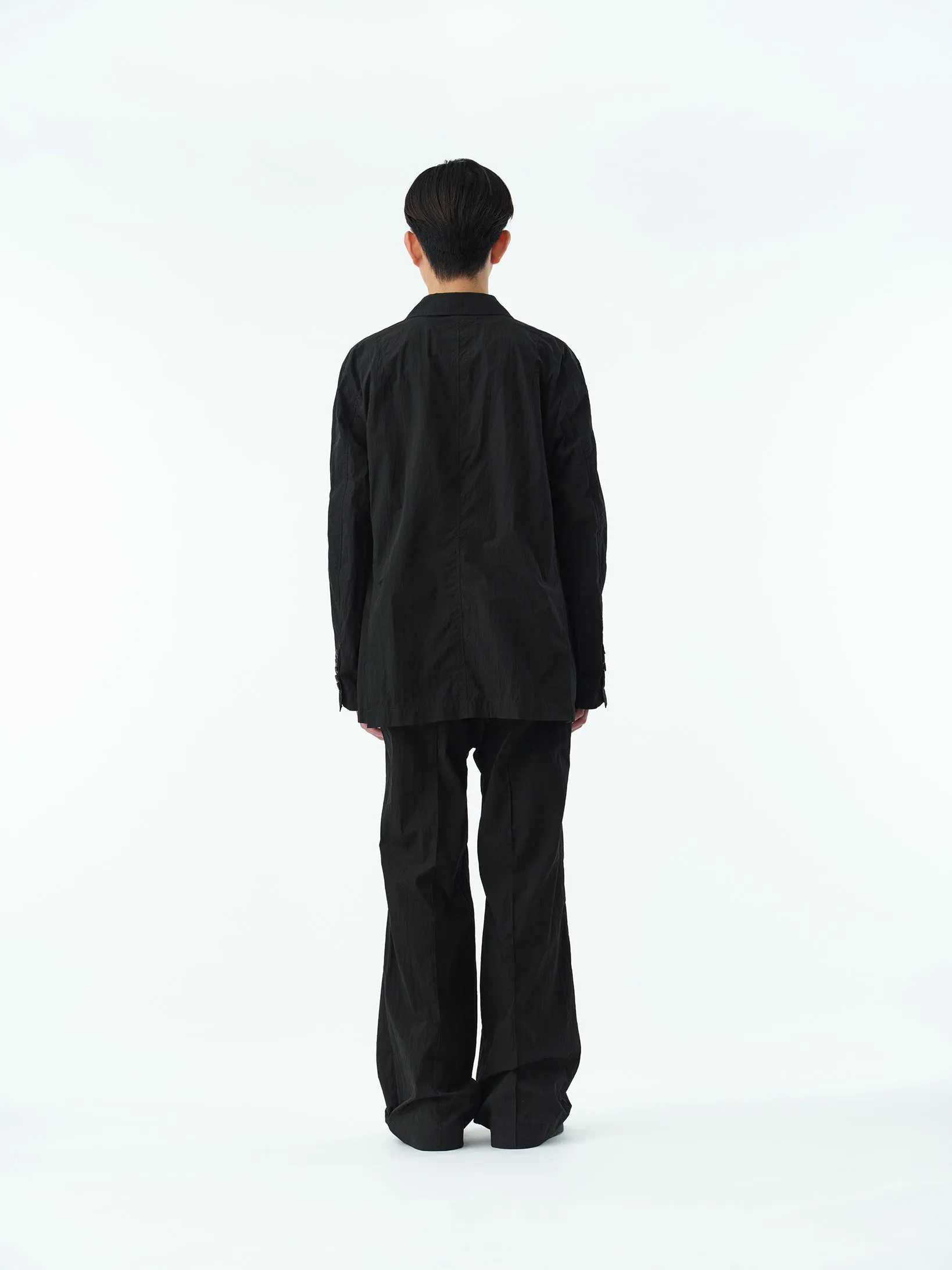 WASHER NYLON PINTUCK EASY TROUSERS .13【BLACK】