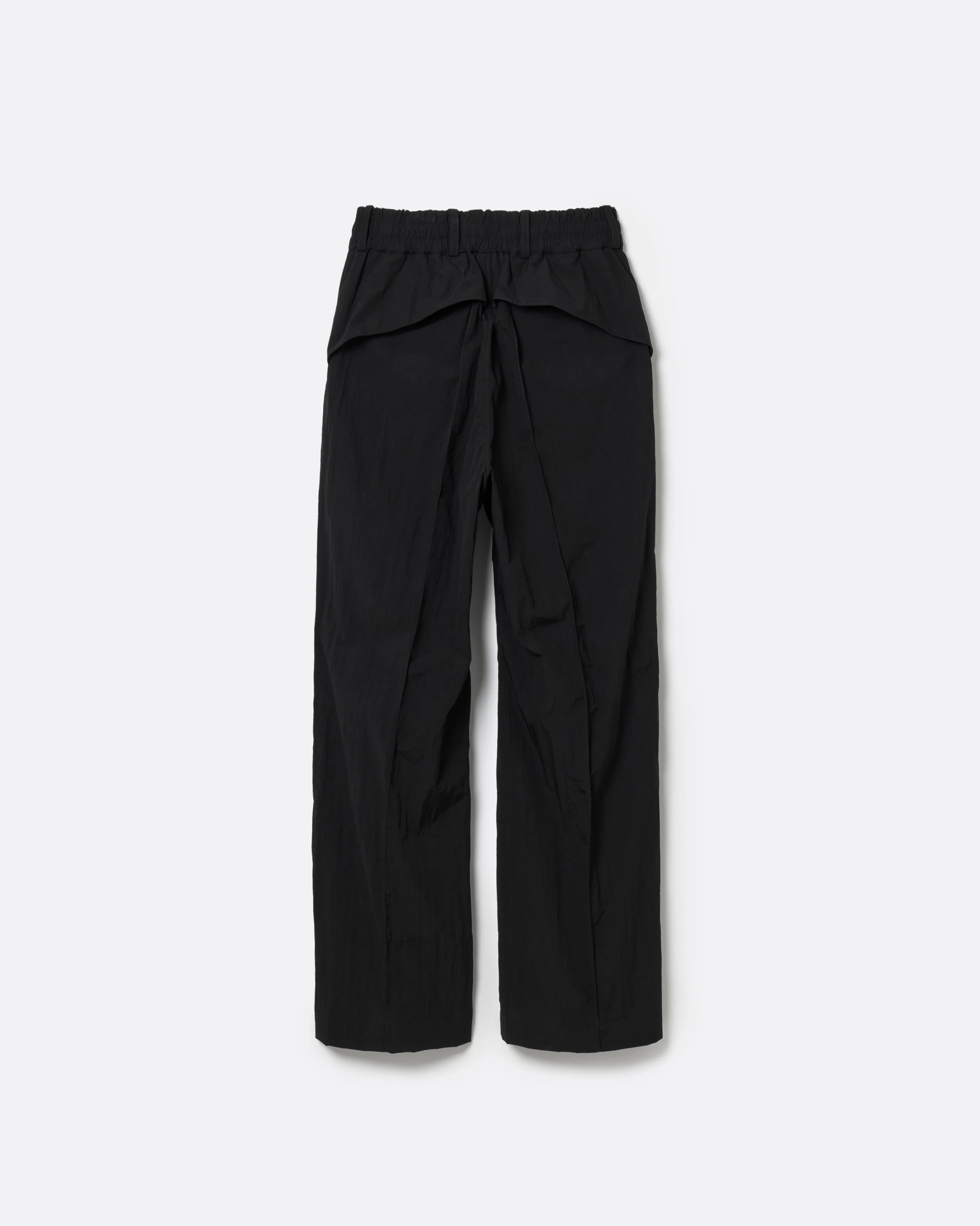 WASHER NYLON PINTUCK EASY TROUSERS .13【BLACK】