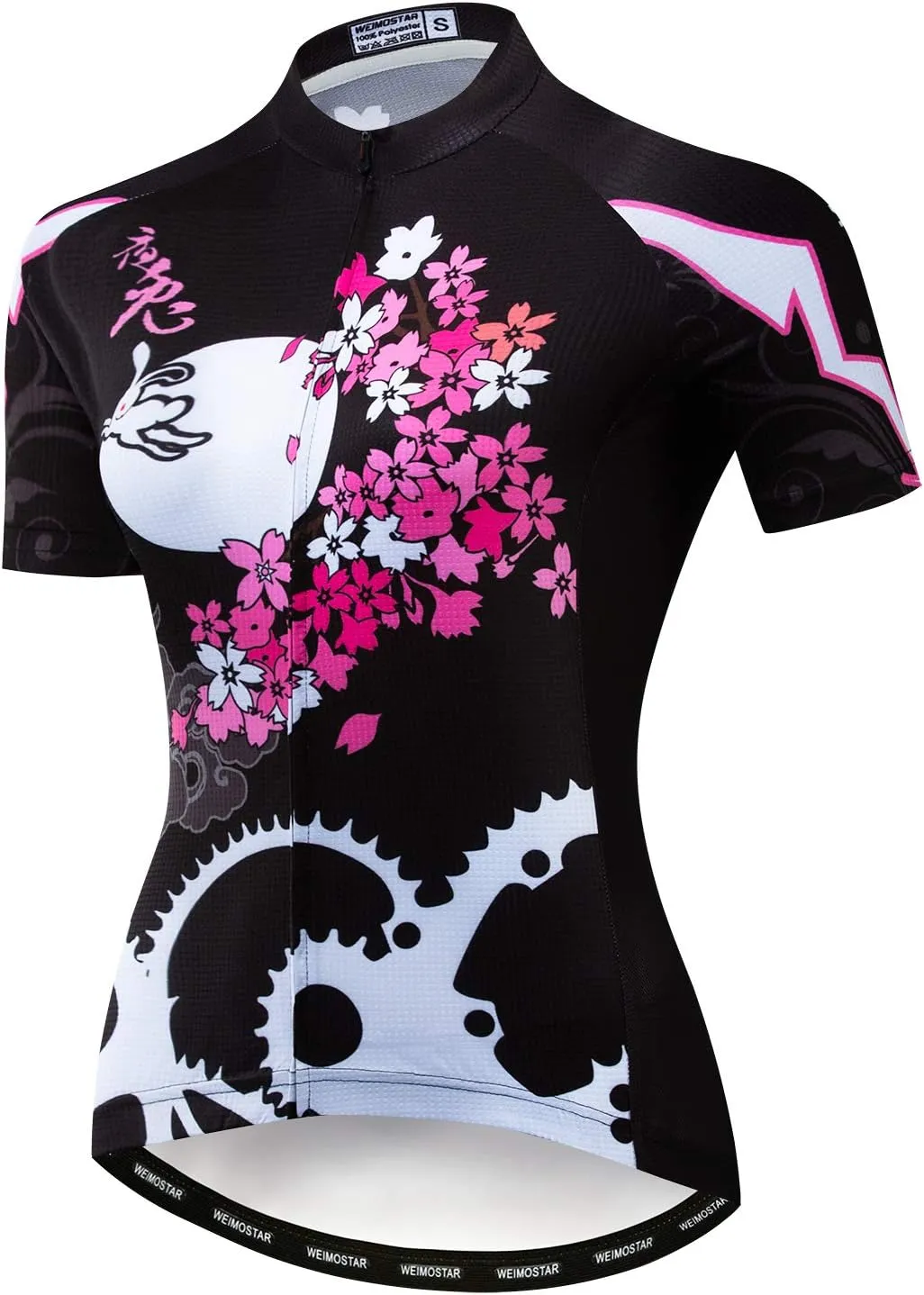Weimostar Women's Cycling Jersey Short Sleeve Quick-Dry Breathable Biking Shirt Reflective